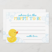 Rubber Duck Baby shower Advice voor mammie Kaarten (Voorkant / Achterkant)