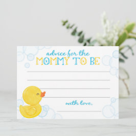 Rubber Duck Baby shower Advice voor mammie Kaarten