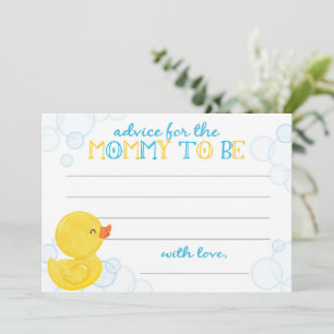 Rubber Duck Baby shower Advice voor mammie Kaarten