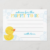 Rubber Duck Baby shower Advice voor mammie Kaarten (Voorkant)