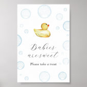 Rubber Duck Baby shower Baby's zijn Sweet Favors Poster (Voorkant)