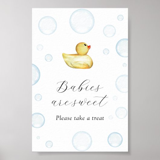 Rubber Duck Baby shower Baby's zijn Sweet Favors Poster (Voorkant)