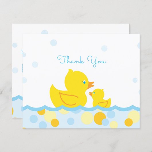 Rubber Duck Baby shower Dank je wel (Voorkant / Achterkant)