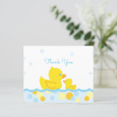Rubber Duck Baby shower Dank je wel (Staand voorkant)