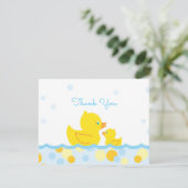 Rubber Duck Baby shower Dank je wel Bedankkaart (Staand voorkant)