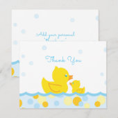 Rubber Duck Baby shower Dank je wel Bedankkaart (Voorkant / Achterkant)