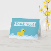 Rubber Duck Baby shower Dank je wel Kaart (Gele Bloem)