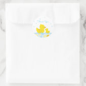 Rubber Duck Baby shower Dank je wel Ronde Sticker (Tas)