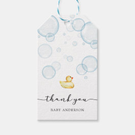 Rubber Duck Baby shower Dank u Favor Tag Cadeaulabel