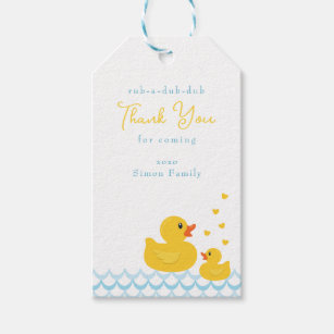 Rubber Duck Baby shower Dank u Favor Tag Cadeaulabel