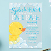 Rubber Duck Baby shower Frosted Acryl Uitnodiging