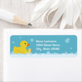 Rubber Duck Baby shower Genderneutraal adres Etiket (Insitu)