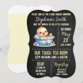 Rubber Duck Baby shower Genderneutrale Uitnodiging (Voorkant / Achterkant)