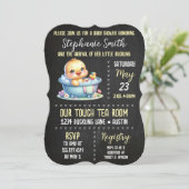 Rubber Duck Baby shower Genderneutrale Uitnodiging (Staand voorkant)
