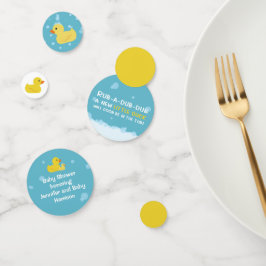 Rubber Duck Baby shower Geslacht Neutraal Confetti