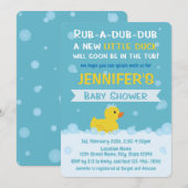 Rubber Duck Baby shower Geslacht Neutraal Kaart (Voorkant / Achterkant)