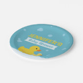 Rubber Duck Baby shower Geslacht Neutraal Papieren Bordje (Gekanteld)