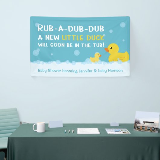 Rubber Duck Baby shower Geslacht Neutraal Spandoek (Beurs)