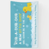 Rubber Duck Baby shower Geslacht Neutraal Spandoek (Verticaal)