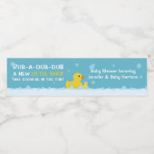 Rubber Duck Baby shower Geslacht Neutraal Waterfles Etiket (Enkel label)