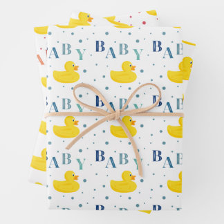 Rubber Duck Baby shower Gift Inpakpapier Vel