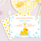 Rubber Duck Baby shower Invitation – Bubble Bath T Kaart
