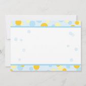 Rubber Duck Baby Shower Invitations Blue & Yellow Kaart (Achterkant)
