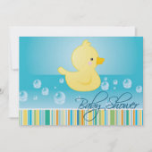 Rubber Duck Baby shower Invite Kaart (Voorkant)