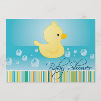 Rubber Duck Baby shower Invite Kaart
