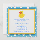 Rubber Duck Baby shower Kaart (Achterkant)