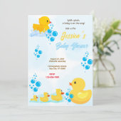 Rubber Duck Baby shower Kaart (Staand voorkant)