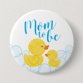 Rubber Duck Baby shower Mam Ronde Button 7,6 Cm