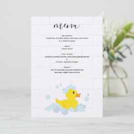 Rubber Duck Baby shower Menu