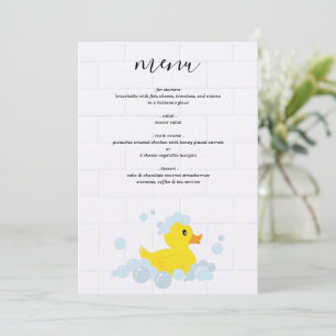 Rubber Duck Baby shower Menu