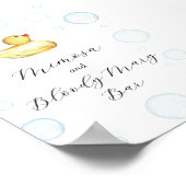 Rubber Duck Baby shower Mimosa en Bloody Mary Bar Poster (Hoek)