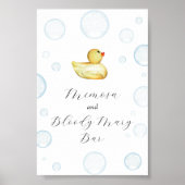 Rubber Duck Baby shower Mimosa en Bloody Mary Bar Poster (Voorkant)
