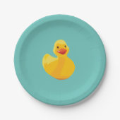 Rubber Duck Baby shower Papieren Bordje (Voorkant)