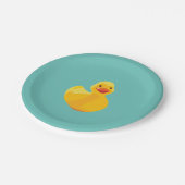 Rubber Duck Baby shower Papieren Bordje (Gekanteld)