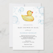 Rubber Duck Baby shower per Mail uitnodiging (Voorkant)