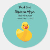 Rubber Duck Baby shower Ronde Sticker (Voorkant)