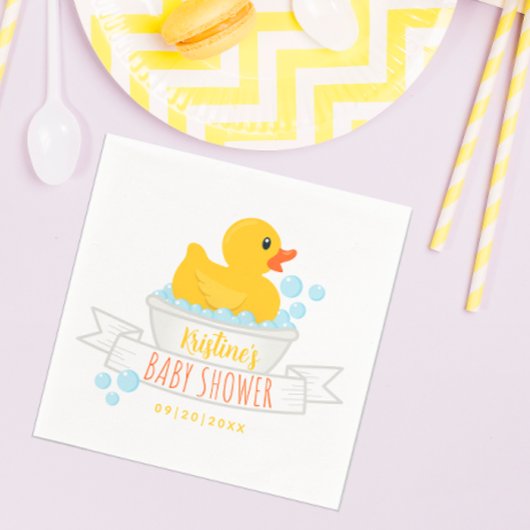 Rubber Duck Baby shower servetten – Bubble Bath Th