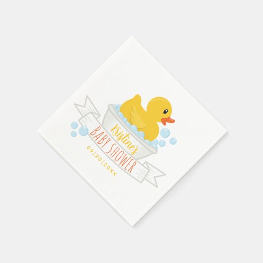 Rubber Duck Baby shower servetten – Bubble Bath Th (Hoek)