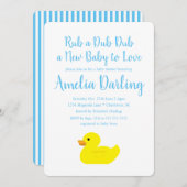 Rubber Duck Baby shower Uitnodiging (Voorkant / Achterkant)
