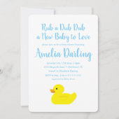 Rubber Duck Baby shower Uitnodiging (Voorkant)