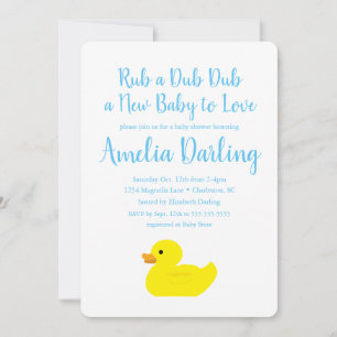 Rubber Duck Baby shower Uitnodiging