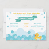 Rubber Duck Baby shower Uitnodiging (Voorkant)