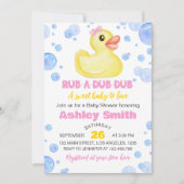 Rubber Duck Baby shower Uitnodiging (Voorkant)