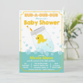 Rubber Duck Baby shower Uitnodiging (Staand voorkant)