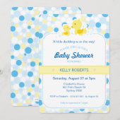 Rubber Duck Baby shower Uitnodiging (Voorkant / Achterkant)