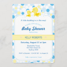 Rubber Duck Baby shower Uitnodiging